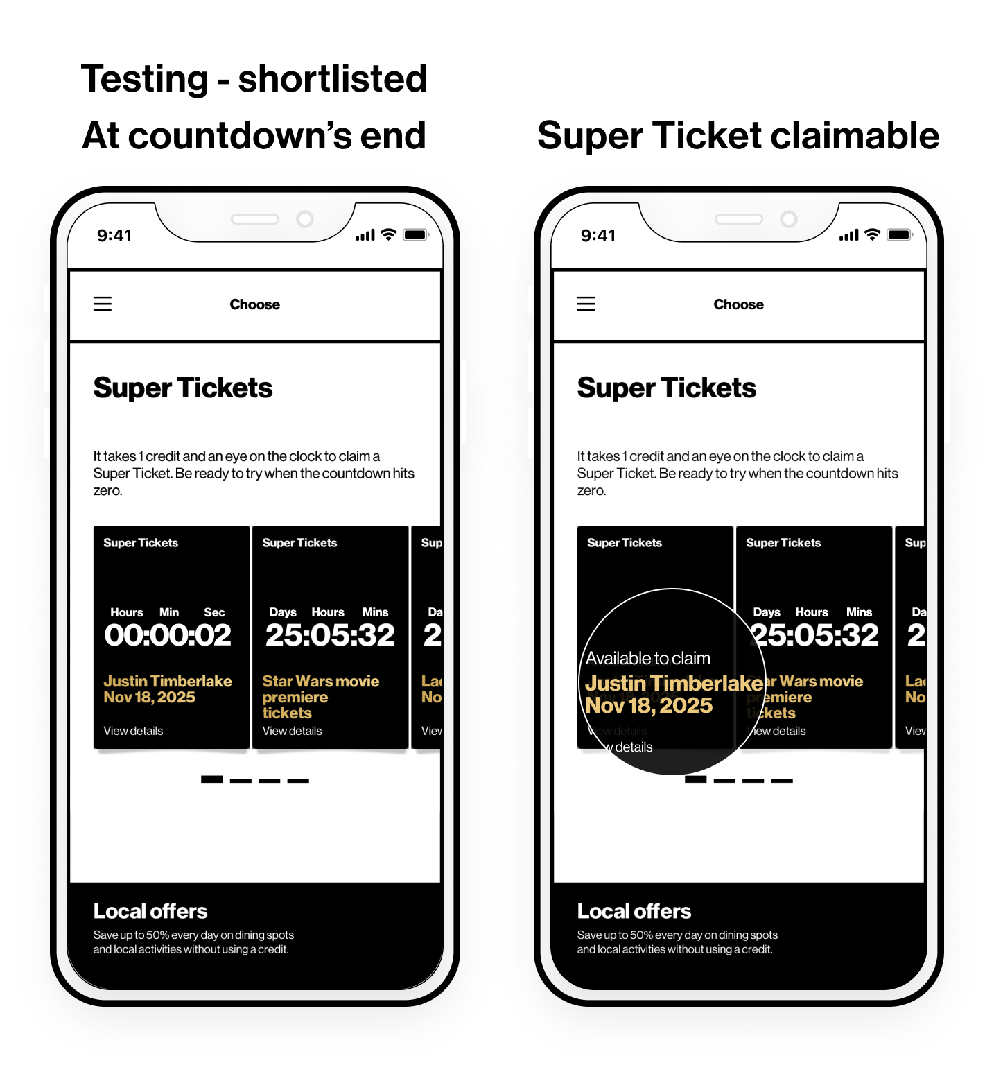 Super Tickets Reward Designs Testing